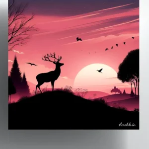 The tranquility of nature deer poster