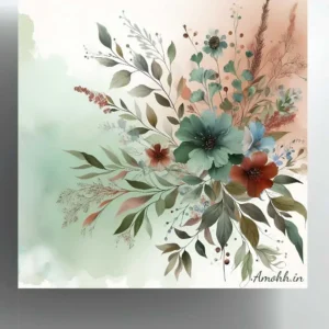 water paint flower poster