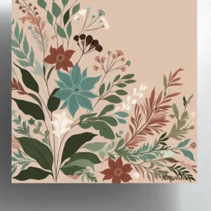 painted flower wall poster