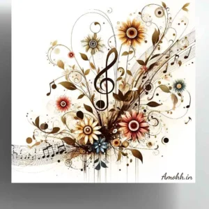 Antique design with musical magic poster