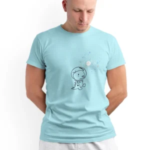 Animated Little Dragon Child Playing with Moon T-Shirt