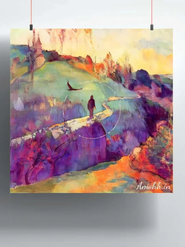 Melodic Intrigue walking man wall poster