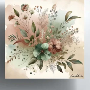 water colour flower wall poster