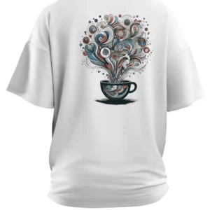 Oversized abstract coffee cup T-Shirt