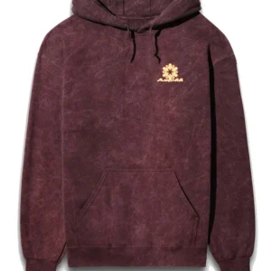 Acid Wash Maroon Hoodie