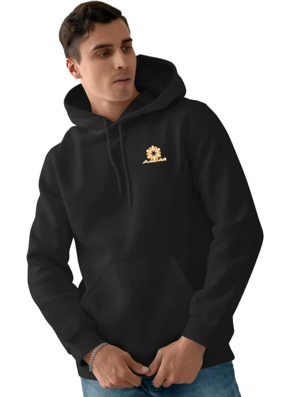 Hooded Sweatshirt Black/White for Men