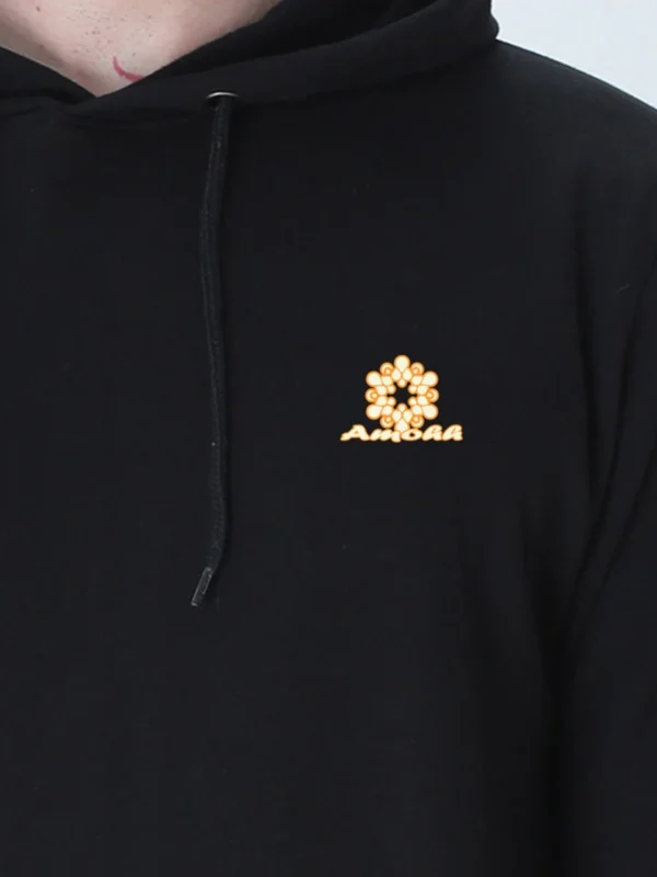 Hooded Sweatshirt Black/White for Men - Image 2