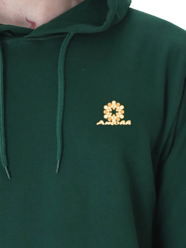 Hooded Sweatshirt Olive/Bottle green for Men - Image 3