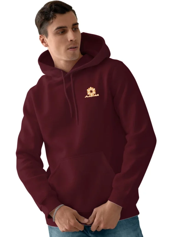 Hooded Sweatshirt Maroon/Red for Men