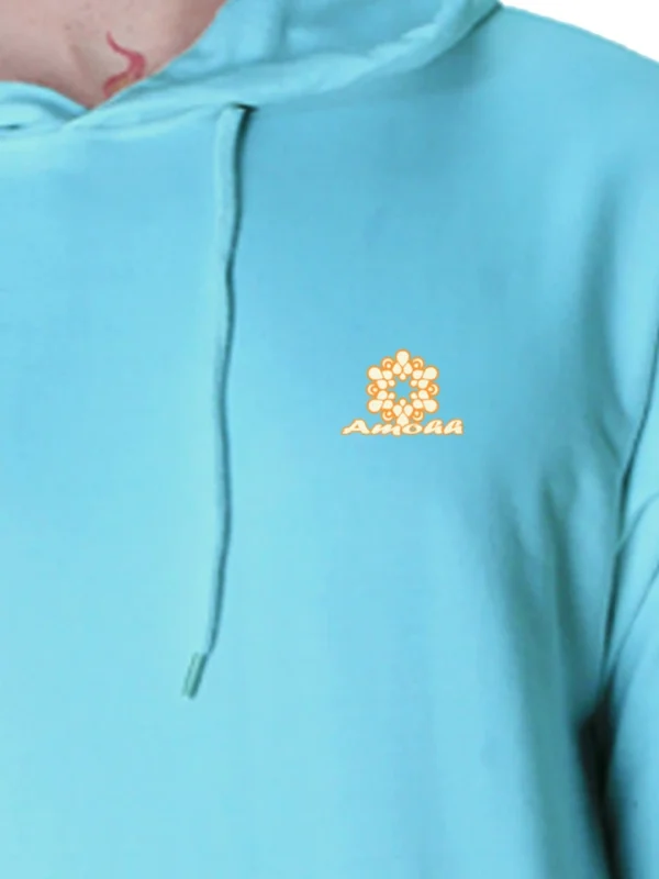 Hooded Sweatshirt Mint/Mustard Yellow for Men - Image 2