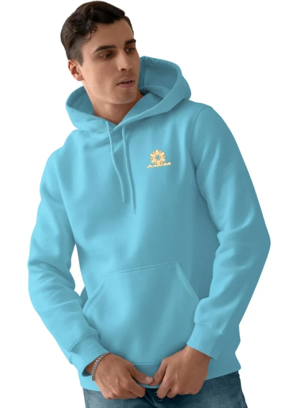 Hooded Sweatshirt Mint/Mustard Yellow for Men