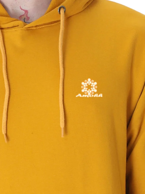 Hooded Sweatshirt Mint/Mustard Yellow for Men - Image 3